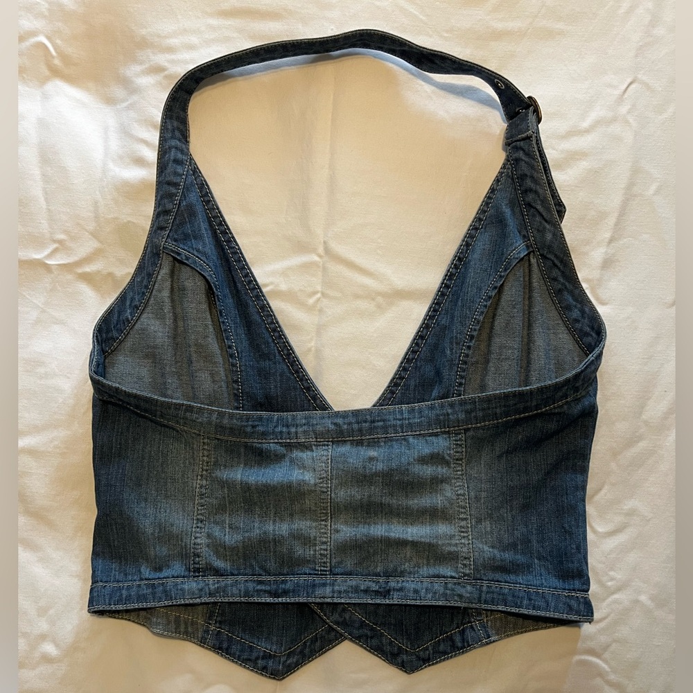 ubfree Women's Denim Halter Vest - Picture 3 of 5
